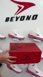 [TẶNG KÈM 2 VỚ] Giày Thể Thao Bóng Chuyền BEYONO STORM PINK-BORN TO STAND OUT Sân Thi Đấu Chuyên Nghiệp