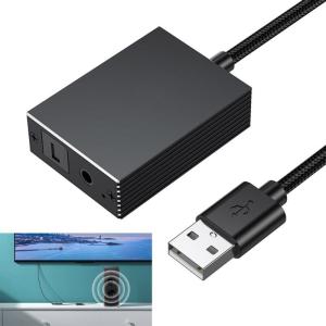 USB to Optical Spdif and 3.5mm Auditory Converter for Connecting TV PC to Sound System