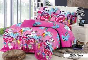 PROMO MURAH Sprei 3D Motif Kuda Poni Pink Ukuran 180x200 Dan160x200 Satu Set Bayar DI Tempat