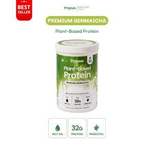 Proove x MATCHAZUKI โปรตีนพืช รสเก็นไมฉะ (Premium Genmaicha) ชาเขียว กลิ่นหอมชาข้าวคั่ว สุดพรีเมียม โปรตีน 32g ช่วยเผาผลาญ อร่อย ดื่มง่าย โปรตีนสูง ไม่มีน้ำตาล แคลต่ำ