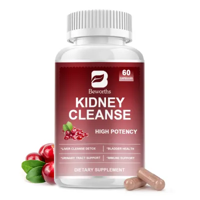 BEWORTHS Kidney Cleanse Capsules 1175mg Powerful Kidney Support Formula with Cranberry Extract Helps Support Healthy Kidneys & Urinary Tract Support