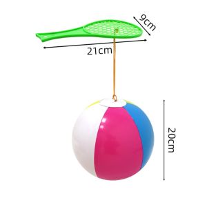 NOBLELYN Stress Relief Kids Bouncing Ball Toy Colorful Reaction Training Childrens Toy Ball Fun Interactive Sport Inflatable Bouncy Ball Toy Childrens Gifts