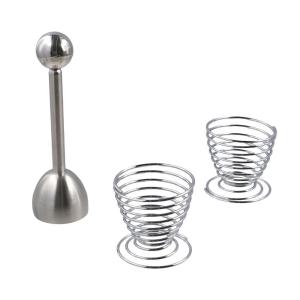 GAOSU Practical Egg Shell Opener Multifunction Stainless Steel Egg Topper Cutter Kitchen Gadget Creative Egg Cups Stand Holders Household