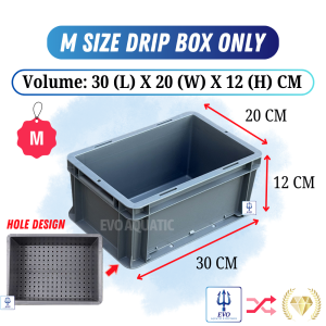 Aquarium Turnover Filter Box Drip Box 30X20CM 234 Layers Filtration System Filter Box for fish tank fish pond 鱼缸周转箱 滴流盒 EVO Aquatic