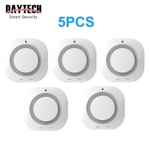 (Local fast shipping)Daytech 1unit/3unit/5unit/10unit Wireless 433MHz Fire Detection Systems - Smoke Detector Fire Protection Home Alarm for Home Office Connect Alarm System Security Firefighters