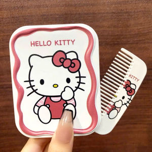 Gương Cầm Tay Kèm Lược Nhiều Họa Tiết Xinh Xắn Gương Mini Gấp Gọn Dễ Dàng Mang Theo Mọi Nơi