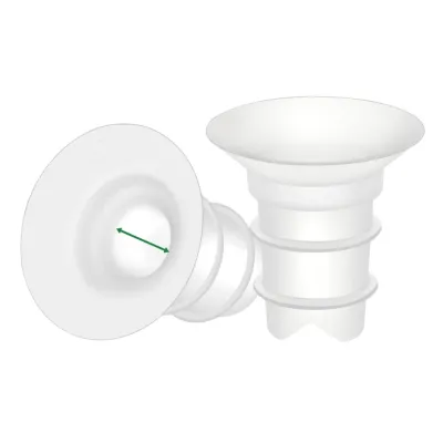 Maymom Silicone Flange Inserts for Medela & Spectra 24mm Breastshield 2pcs (16 Types) - Long/Short/Long Plus
