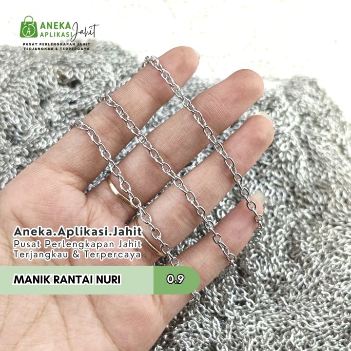 MANIK RANTAI NURI 0.9 MM & 1.0 MM / RANTAI METERAN - jahit