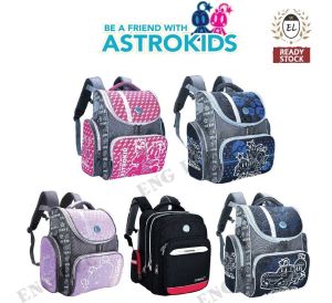 NEW 2023 Astrokids 6 Wheels Kid Trolley Primary School Bag 🔥Ready Stock🔥 Astrokids 3D Foam Cushion Backpack Spine Comfort Design / Beg Sekolah Rendah 小学生手拉书包