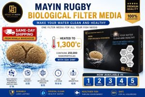 MAYIN Rugby Biological Filter Media Aquarium 1kg-5kg Premium Aquarium Bio Filter High Porosity