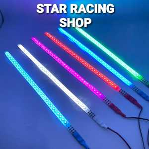 Lampu running alis LED 30cm motor mobil / Lampu alis flexyble 30cm BIRU MERAH PUTIH ICE BLUE PINK HIJAU