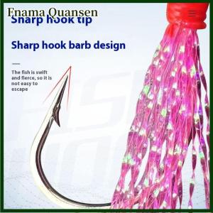 Fnama 1ชิ้น6ตะขอน้ำเค็มตะขอสตริงเหยื่อตกปลาปลาแมคเคอเรล