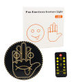 Car LED fun expression light smiley face light rear window multi-function warning gesture light palm light. 