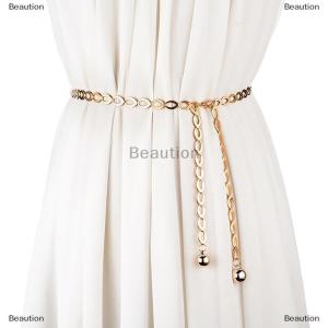 [COD] Beaution Women Fashion Belts Luxury Designer Belt Retro Carved Hollow Out Chain Belt for Women Elegant Round Metal Women Belt
