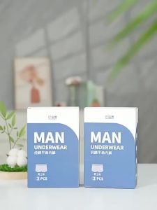 (3 pieces) underwear/Mens/100% cotton boxer shorts/Sterilized/individually packaged/Travel wash free underwear 一次性内裤  一次性 內褲 純棉。。。