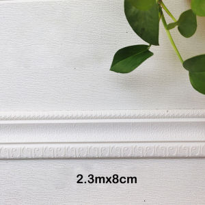 2.3M 3D tự dính không thấm nước Bọt PE Miếng Dán Tường Ốp chân tường khung cửa cạnh ban nhạc tường trang trí váy eo dòng hình nền không thấm nước Ốp chân tường