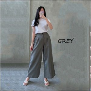Loose pant trousers wanita. celana anti kusut Celana Kulot Highwaist Loose Pants 999 PART 1