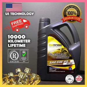 EMBOSS [SAE-5W40] Fully-Synthetic SN/CF 10000km (4L) lubricant engine oil kereta minyak hitam pelincir