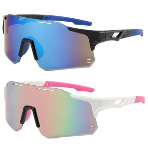 MIIQNUS Wrap Around Sports Sunglasses UV Protection Color Change Biking Eyewear Wide Field Non-slip Sport Shades Men