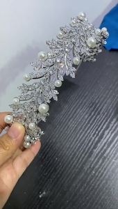 Vintage hair accessories tiara elegant pearl hair band wedding hair accessories bridal hair accessories headdress