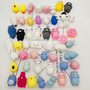 Cute Squishy Toys Comel Mini Animal Anti Stress Ball Fidget Soft Toy Sticky Mainan Budak Warna Warni READY STOCK