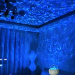 Aurora Starry Sky Lamp Dynamic Atmosphere Magic Ball Night Light LED Projection Ocean Wave Nebula Lampu Hiasan