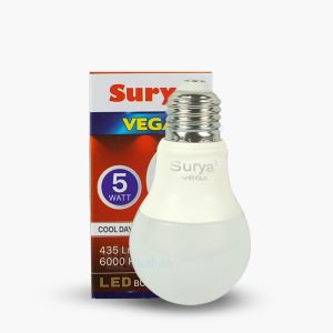 Surya Lampu Bohlam LED VEGA 5W ORIGINAL SNI Resmi Hemat Energi GARANSI Resmi 1 TAHUN (Umur 6000 Jam) - Putih