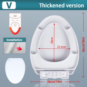 INXX Toilet Seat Cover Standard Size U/V/O Type High Quality Bathroom Toilet seats Sit Cover White Toilet Seat Cover Pad Universal Standard Size high quality