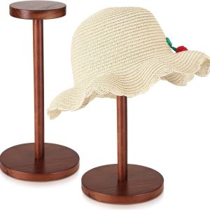 BENYTRO Caps Display Baseball Cap Racks Home Use Stackable Wood Hat Organizer Stand Quality Wooden Hat Display Stand Home