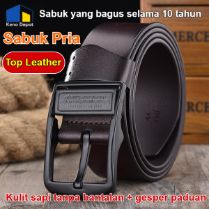 COD【Sabuk Pria】 Sabuk Pria Kulit Sapi Asli Lapisan Pertama Nyaman Di Perut Halus Untuk Kerja Santai Fashion Hadiah Sabuk Bisnis Gesper Pria Gesper Kulit Asli