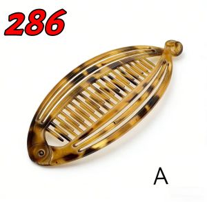 JS SHOP 1pcs Matte Fish Shape Banana Hair Clips Ponytail Holder Twist Barrettes Hairpins Hair Claw Accessory