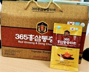[HCM ] NƯỚC CHIẾT XUẤT HÔNG SÂM ĐÔNG TRÙNG HẠ THẢO 365 hộp 20 gói x 70ml - 100% Nhập Khẩu Từ Hàn Quốc-Hoàn lực cho cơ thể một cách nhanh chóng giảm đầu đau mệt mỏi hoa mắt chóng mặt xây xẩm....