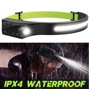 Senter kepala headlamp COB sensor rechargeable waterproof