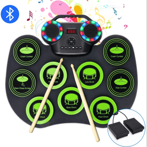 BERGARANSI Ammoon Drum elektrik full set dewasa portable Electronic Digital Kit 9 Pads 1200mAh G6009