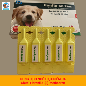 Hanvet Hanfip-on Plus Flea & Tick Treatment for Dogs & Cats 1 Pipettes x 1.34ml