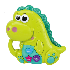 แป้นพิมพ์อิเล็กทรอนิกส์การ์ตูนไดโนเสาร์สำหรับเด็กการศึกษาก่อนวัยที่มีของเล่นที่มีดนตรีเสียงสัตว์สำหรับการพัฒนาความรู้ความเข้าใจ