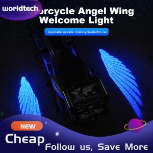 Sáng LED đôi cánh thiên thần đèn máy chiếu cho xe máy 8-30V 2 cái đèn Chào mừng với thiết kế cánh thiên thần