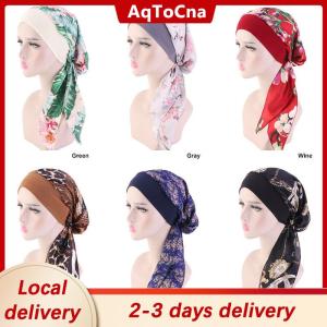 [COD] AqToCna Ship within 24 hours Women Cancer Head Scarf Chemo Hair Loss Hat Turban Pre-Tied Headwear Bandana New
