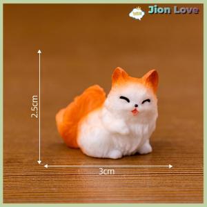Jion Love Mini Cat Ornament Cartoon Kitten Micro Landscape Dollhouse Model Car Interior Home Desktop Decoration