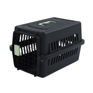 Pet Cargo Hitam - Kandang Anjing Kucing Kelinci/Anabul - Tas travel Hewan - Pet carrier - Kandang Dengan Pintu Besi