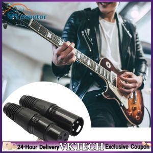 Professional Black XLR Microphone Cable Connectors 8pcs for Clear Sound Transmission in Audio Setups