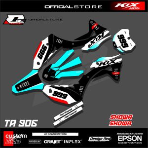Stiker Decal Full Body Lis Variasi Kawasaki KLX GORDON-Stiker Klx Gordon Simpel Design Terbaru Kode TA906
