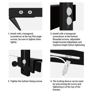 Durable Aluminum Aquariums Light Fixtures Bracket for Home and Office Use Adjustable Fish Tanks Hanging Light Support Rack