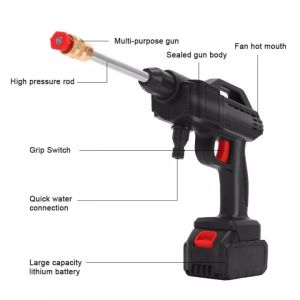 Equipped with toolbox + full set Wireless Car Washer Portable 48V lithium battery multi functional household high power battery preasure washer set power spray pressure washer pressure washer cleaner water gun carwash water pump motor high pressre