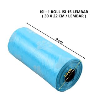 DBI Kantong Platik Sampah Poop Hewan Peliharaan Motif Jejak Kaki Refil Kantonng Pup Kotoran Anjing Kucing motif Kaki Organik Biodegradeable Murah Import