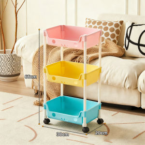 2/3/4 Tier Kids Toys Storage Rack Snacks Books Clothes Organizer Trolley Rak Mainan Kanak 玩具小推車