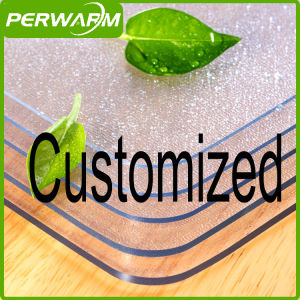 Customized ( Clear / Frosted Rectangle)PVC Crystal-1/1.5/2/3mm Thick All Size Customizable Waterproof Oil Resistant Tablecloth Transparent Plastic Protective Dining Table Pad Soft Glass Kitchen Wood Vinyl Tablecloth Cover
