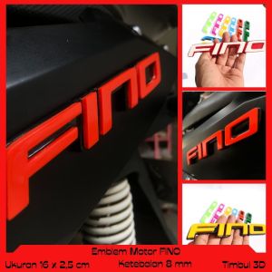 EMBLEM MOTOR FINO EKSTERIOR MOTOR DENGAN VARIASI TIMBUL 3D BAHAN RESIN