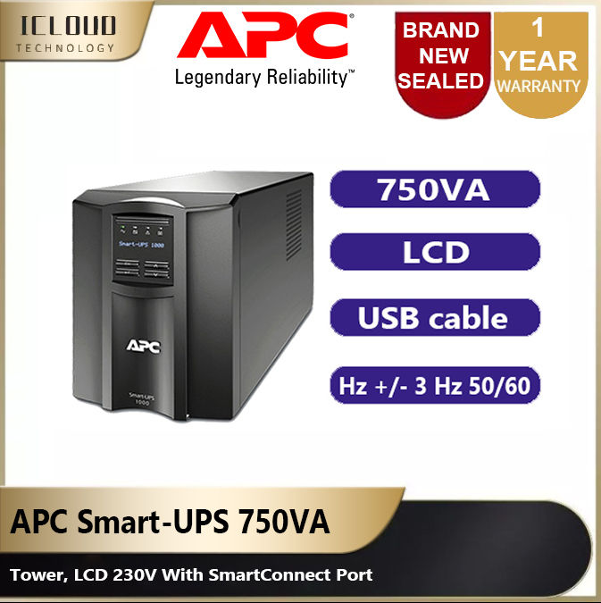 APC Smart-UPS 750VA, Tower, LCD 230V With SmartConnect Port SMT750IC ...