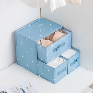กล่องเก็บเสื้อผ้า กล่องเก็บชุดชั้นใน ช่องใส่ชุดชั้นใน กล่องจัดระเบียบชุดชั้นใน พับเก็บได้ ซักได้ Underwear storage box